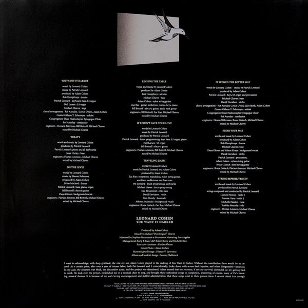 Leonard Cohen : You Want It Darker (LP,Album)