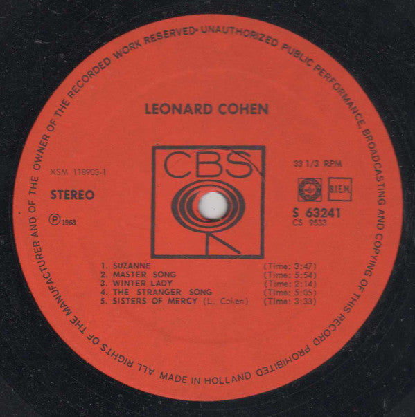 Leonard Cohen : Songs Of Leonard Cohen (LP,Album)