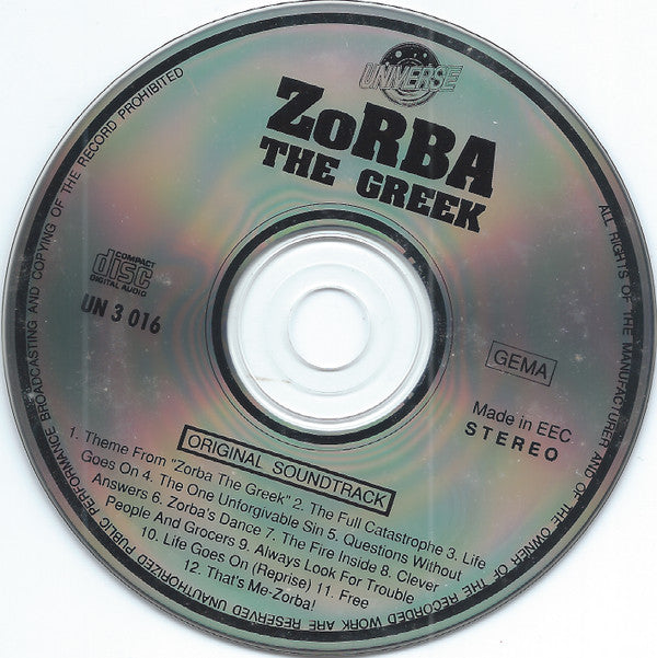 Mikis Theodorakis : Zorba The Greek (Original Soundtrack) (Album,Reissue)