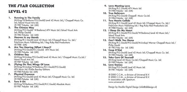 Level 42 : The Star Collection (Compilation)