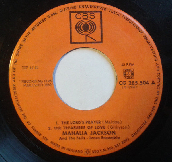 Mahalia Jackson : The Lord's Prayer (7",45 RPM,EP)