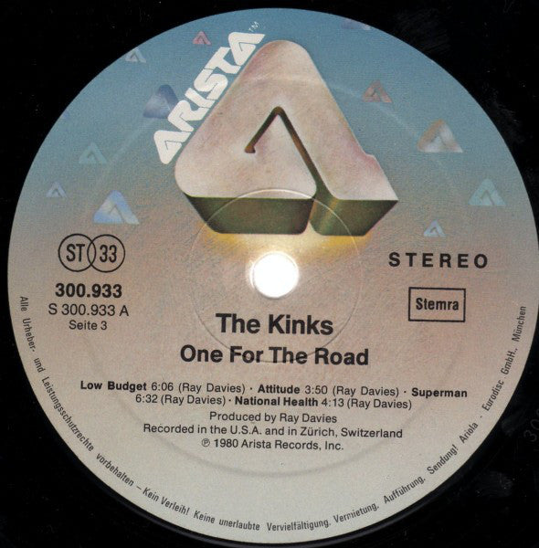 Kinks, The : One For The Road (LP,Album)