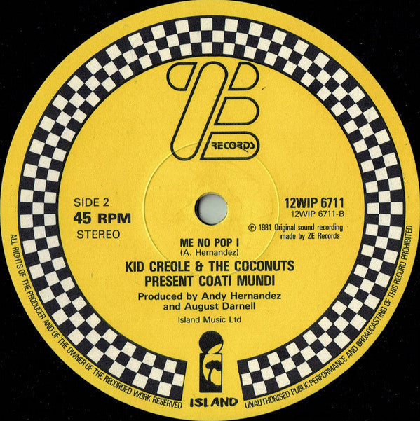 Coati Mundi : Me No Pop I (12",45 RPM,Single)