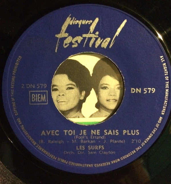 Les Surfs : Adieu Chagrin (7",45 RPM,Single,Mono)