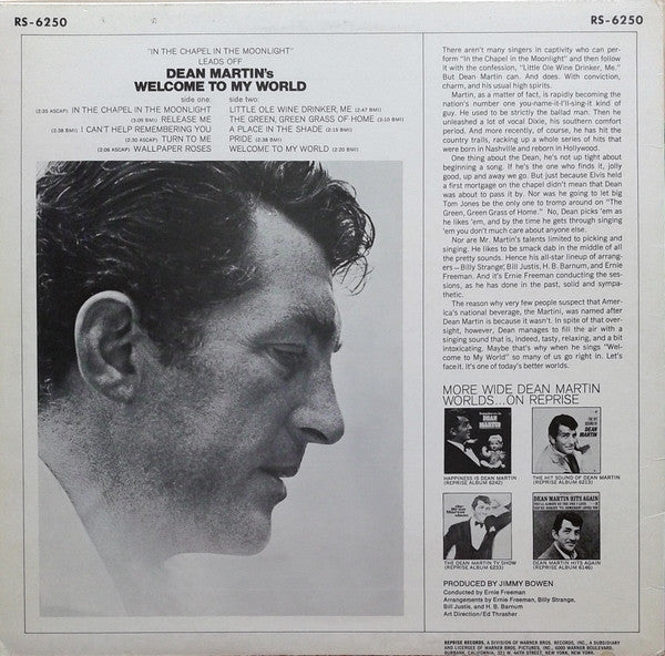 Dean Martin : Welcome To My World (LP,Album)