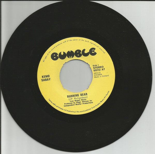 Kemo Sabay : Running Bear / Golden Days (7",45 RPM,Single)