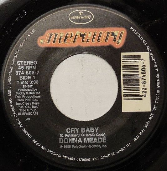 Donna Meade : Cry Baby (7",45 RPM,Single)
