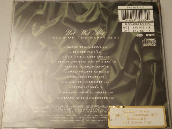 Wet Wet Wet : High On The Happy Side (Album)