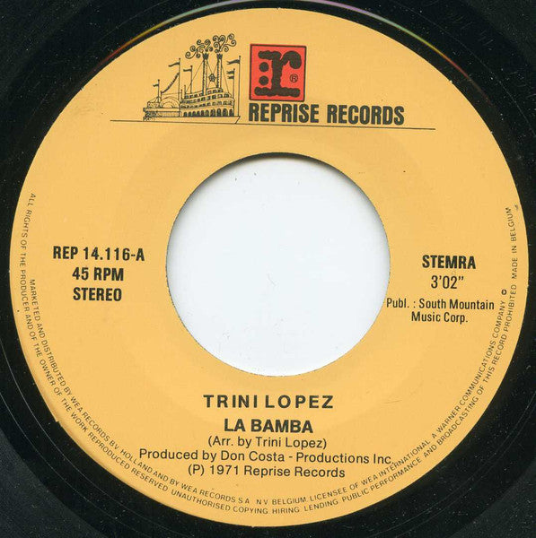 Trini Lopez : La Bamba / If I Had A Hammer (7",45 RPM,Single)