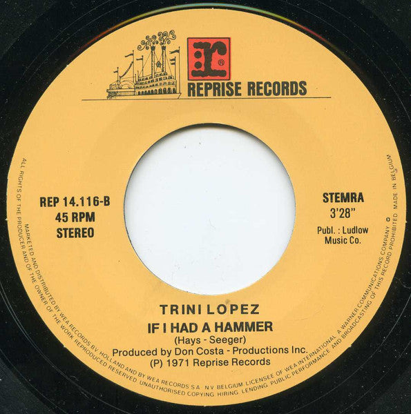 Trini Lopez : La Bamba / If I Had A Hammer (7",45 RPM,Single)
