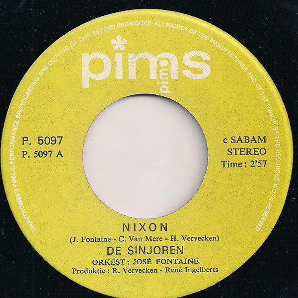 De Sinjoren : Nixon / Watergate (7",45 RPM,Single)