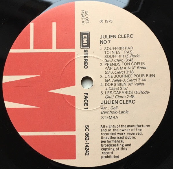 Julien Clerc : № 7 (LP,Album)