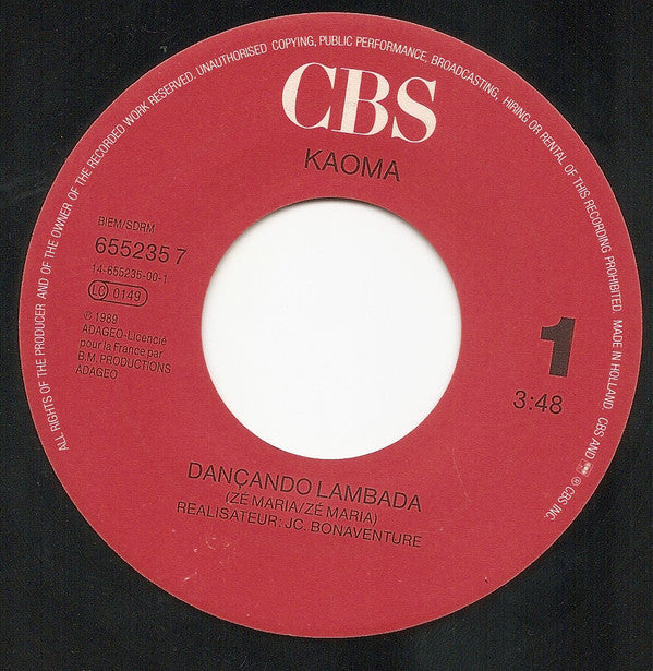 Kaoma : Dançando Lambada (7",45 RPM,Single)
