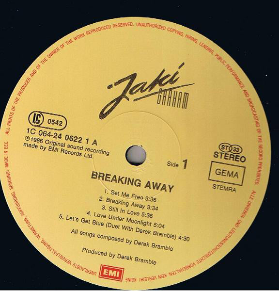 Jaki Graham : Breaking Away (LP,Album)