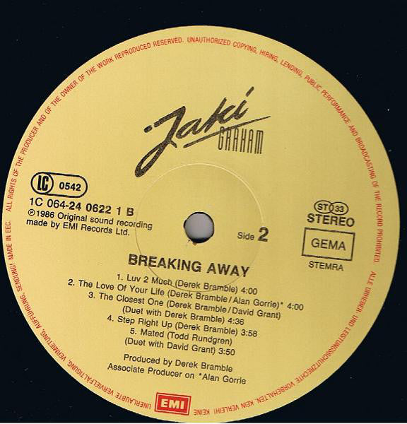 Jaki Graham : Breaking Away (LP,Album)