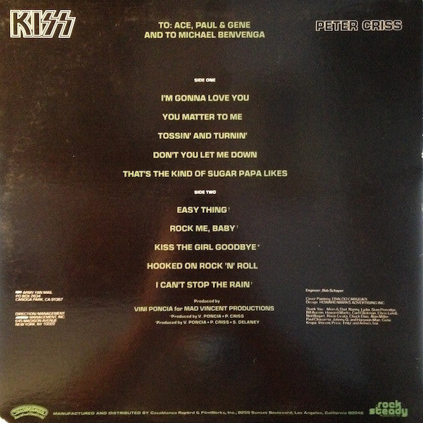 Kiss, Peter Criss : Peter Criss (LP,Album)