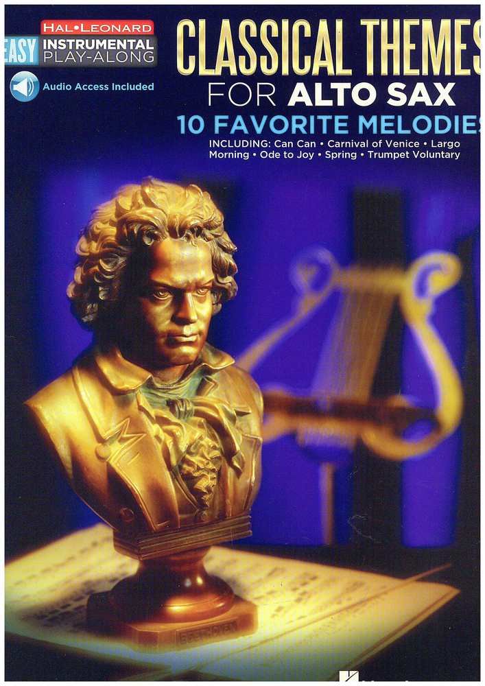 Classical Themes - 10 Favorite Melodies: Alto Sax Easy Instrumental Play-Along Book with Online Audio Tracks cover image