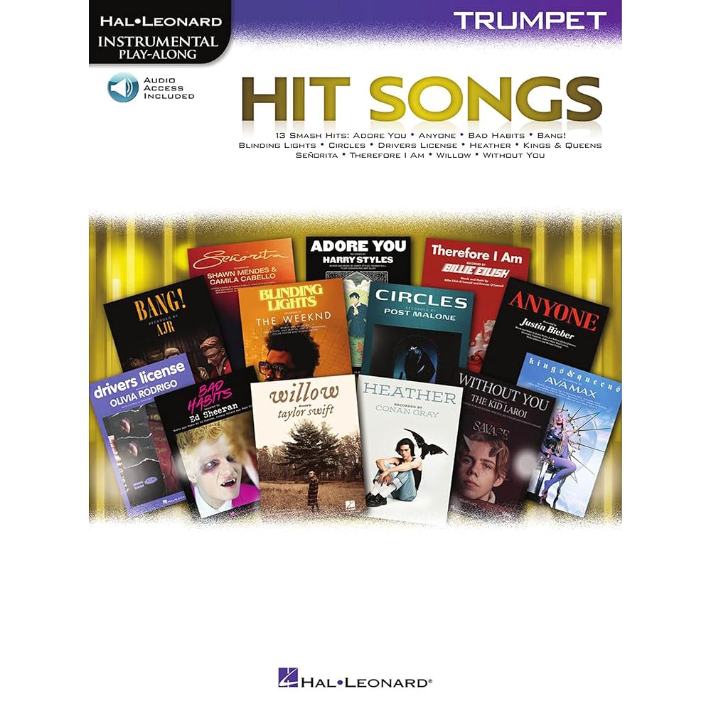 Hit Songs: Trumpet Play-Along with Demo and Backing Tracks for Play-Along Fun (Hal Leonard Instrumental Play-along) cover image