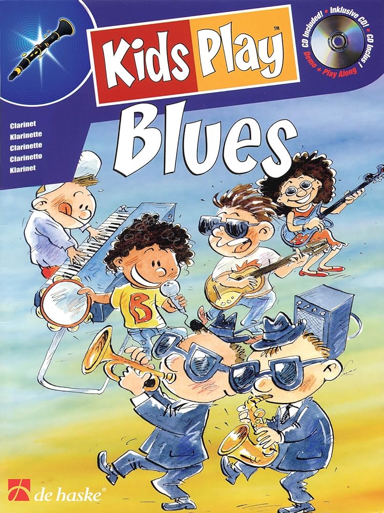 Kids play blues clarinette +cd cover image