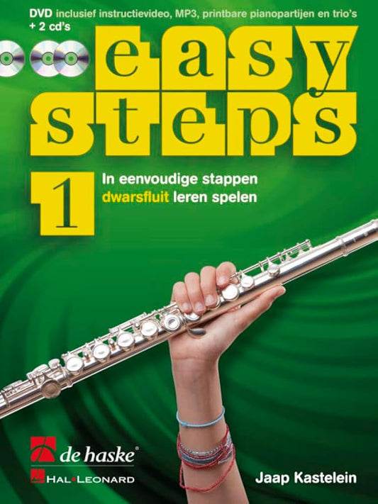 Easy steps 1 fluit flute traversiere - in eenvoudige stappen dwarsfluit leren spelen + audio cover image