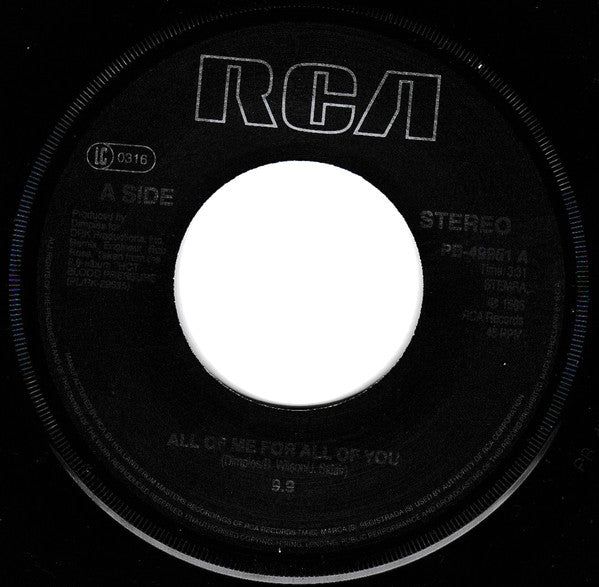 9.9 : All Of Me For All Of You / Little Bitty Woman (7",45 RPM,Single)