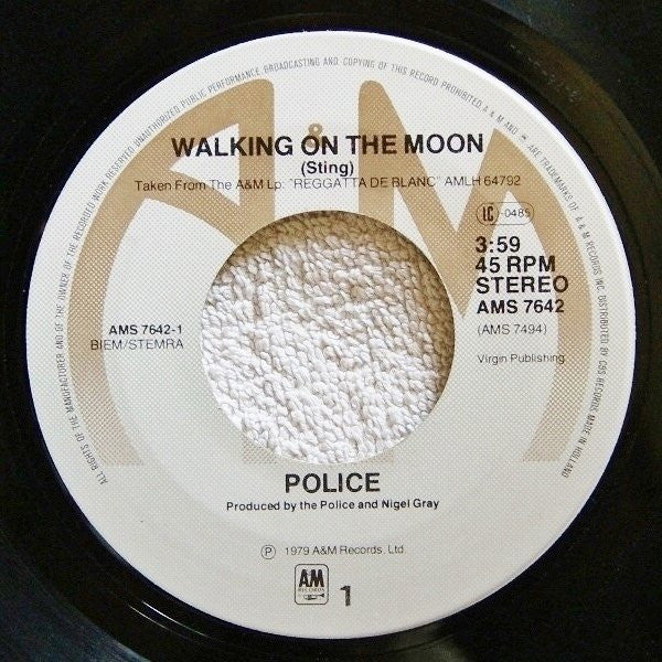 Police, The : Walking On The Moon (7",45 RPM,Single)