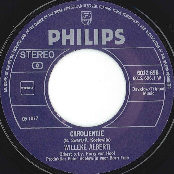 Willeke Alberti : Carolientje (7",45 RPM,Single)