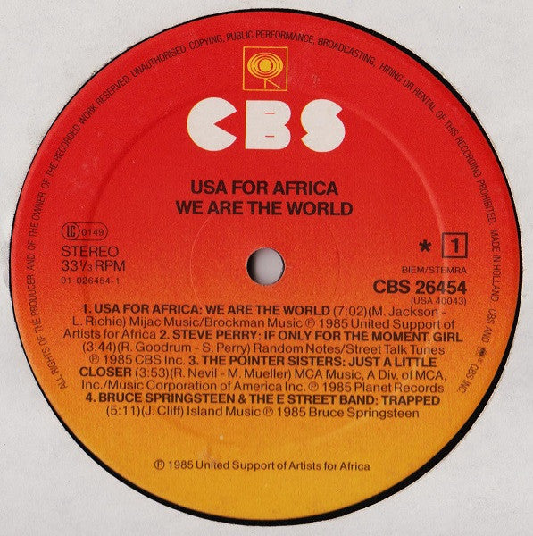 USA For Africa : We Are The World (LP,Album)