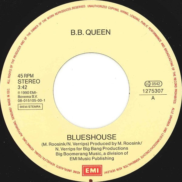 B.B. Queen : Blueshouse (7",45 RPM,Stereo)
