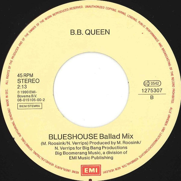 B.B. Queen : Blueshouse (7",45 RPM,Stereo)