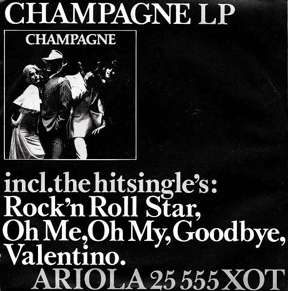 Champagne (5) : Valentino (7",45 RPM,Single,Stereo)
