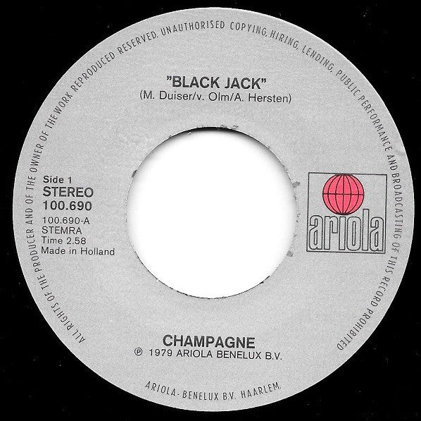 Champagne (5) : Black Jack (7", Single)