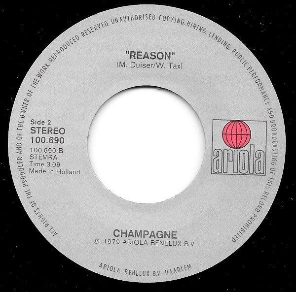 Champagne (5) : Black Jack (7", Single)