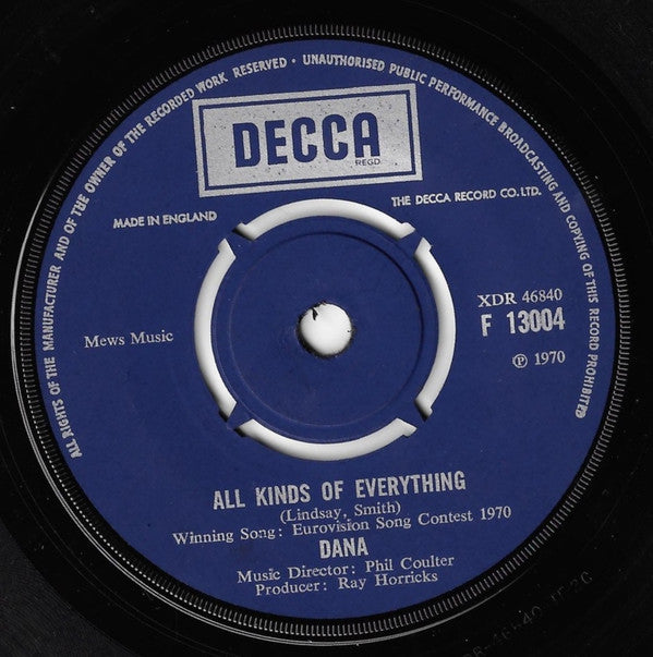 Dana (9) : All Kinds Of Everything (7",45 RPM)