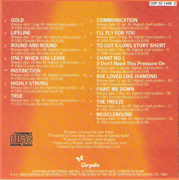 Spandau Ballet : The Singles Collection (Compilation,Reissue)