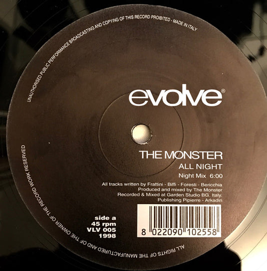 Monster, The : All Night (12",45 RPM)