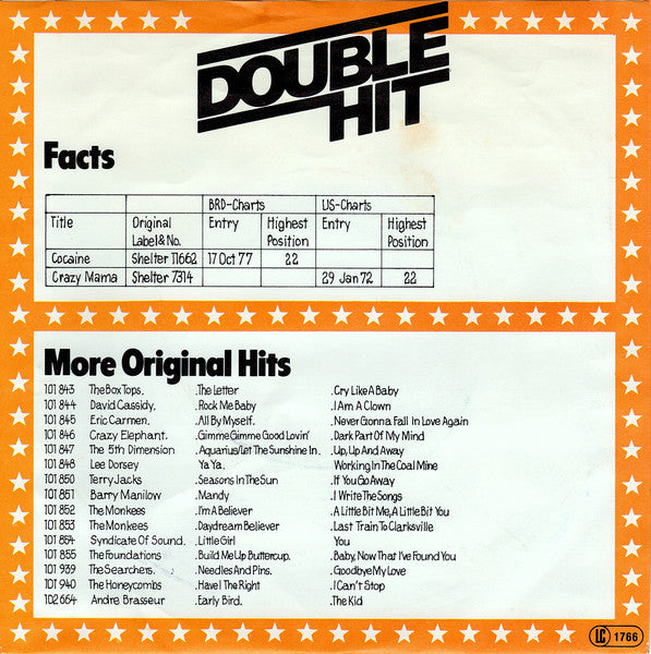 J.J. Cale : Cocaine / Crazy Mama (7",45 RPM,Single)