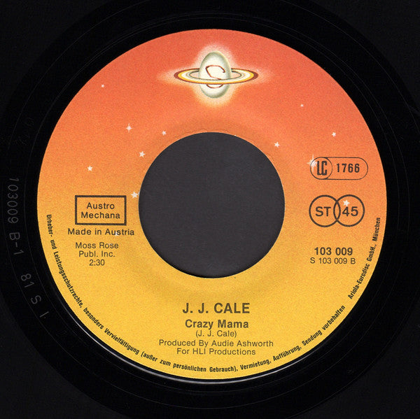 J.J. Cale : Cocaine / Crazy Mama (7",45 RPM,Single)