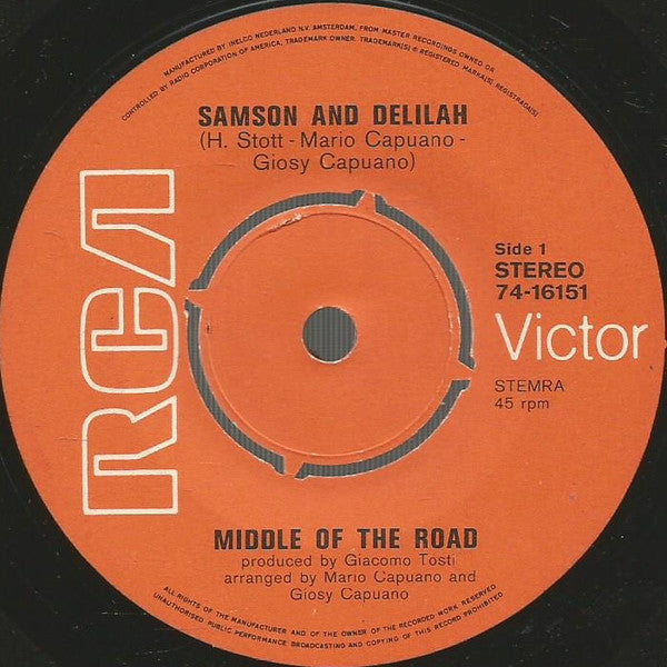 Middle Of The Road : Samson & Delilah (7",Single,45 RPM)