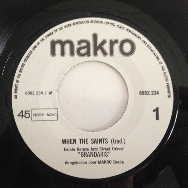 Eerste Bergse Jazz Straat Orkest "Brandaris" : Breda Swingt De Pan Uit! (7",45 RPM,Single,Stereo,Mono)