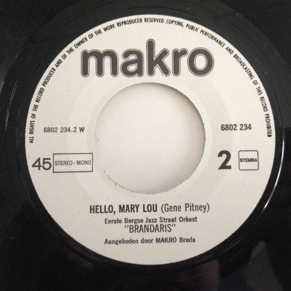 Eerste Bergse Jazz Straat Orkest "Brandaris" : Breda Swingt De Pan Uit! (7",45 RPM,Single,Stereo,Mono)