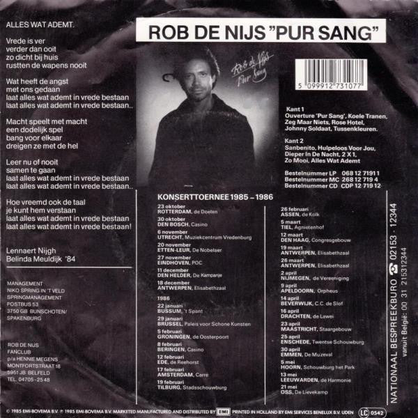 Rob de Nijs : Alles Wat Ademt (7",45 RPM,Single)