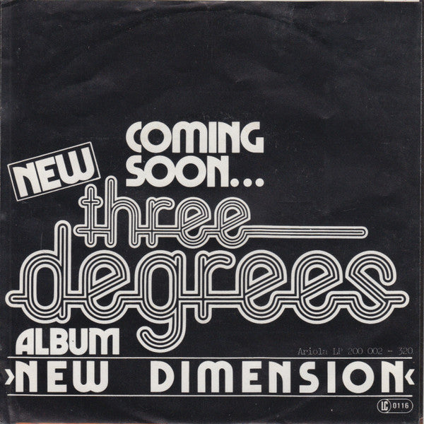 Three Degrees, The : Giving Up, Giving In (7",45 RPM,Single,Stereo)