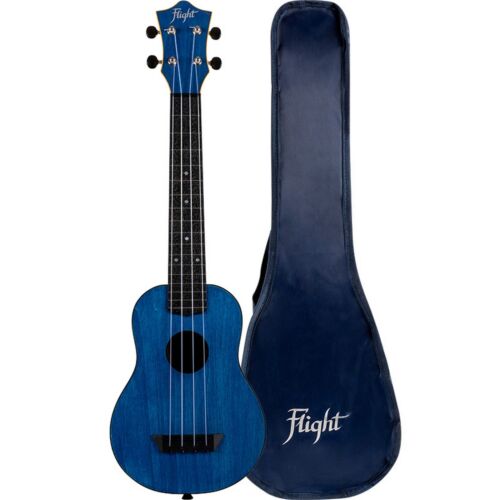 Flight TUSL-35 DB Dark Blue sopraan ukelele met gigbag