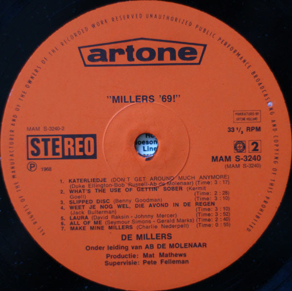 De Millers : Millers '69! (LP)