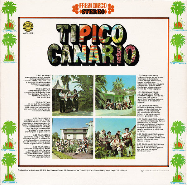 Various : Tipico Canario - Canciones Y Folklore (LP,Compilation)