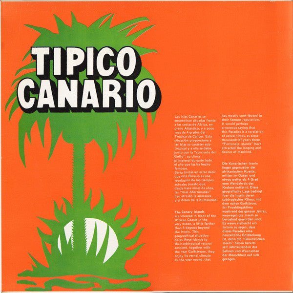 Various : Tipico Canario - Canciones Y Folklore (LP,Compilation)