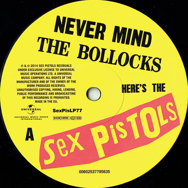 Sex Pistols : Never Mind The Bollocks Here's The Sex Pistols (LP,Album,Reissue)