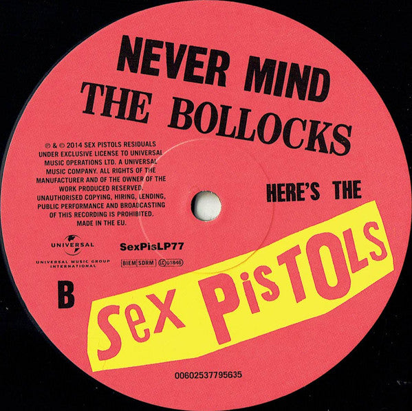 Sex Pistols : Never Mind The Bollocks Here's The Sex Pistols (LP,Album,Reissue)