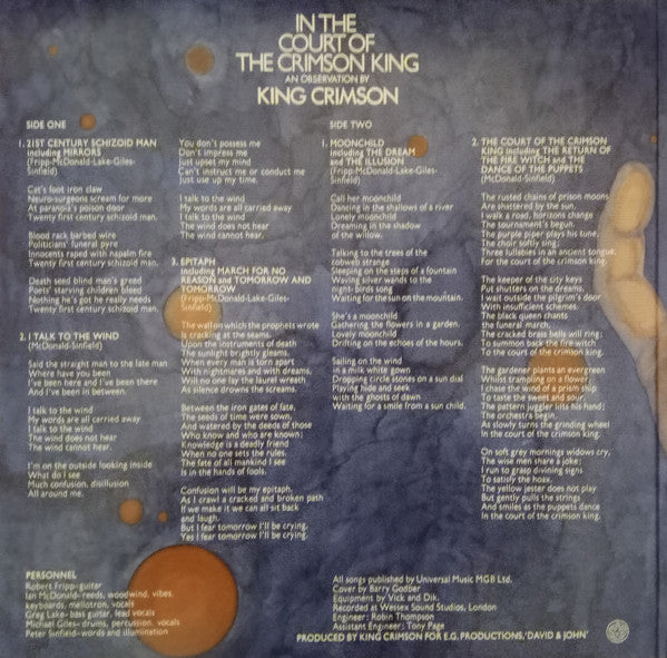 King Crimson : In The Court Of The Crimson King (An Observation By King Crimson) (LP,Album,Limited Edition,Reissue,Remastered)